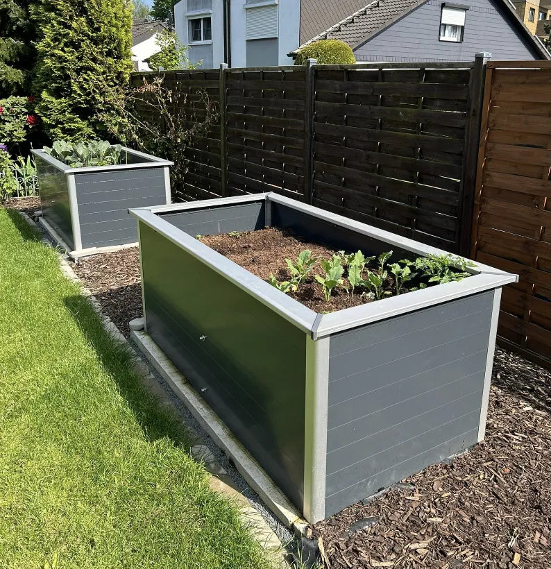 Hochbeet Aluminium - 200x100x84cm - Anthrazitgrau