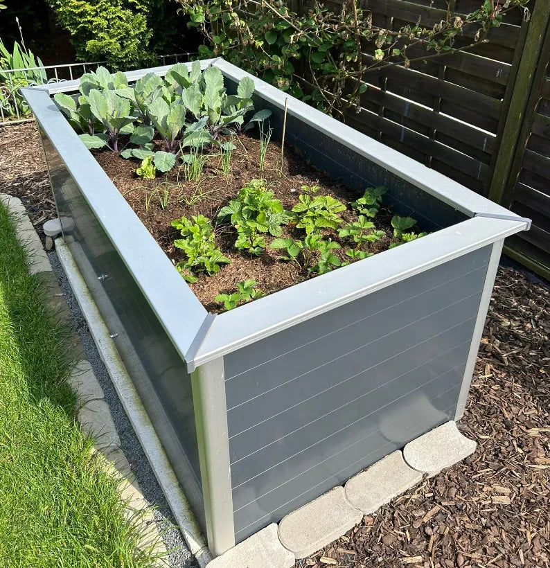 Hochbeet Aluminium - 200x100x84cm - Anthrazitgrau