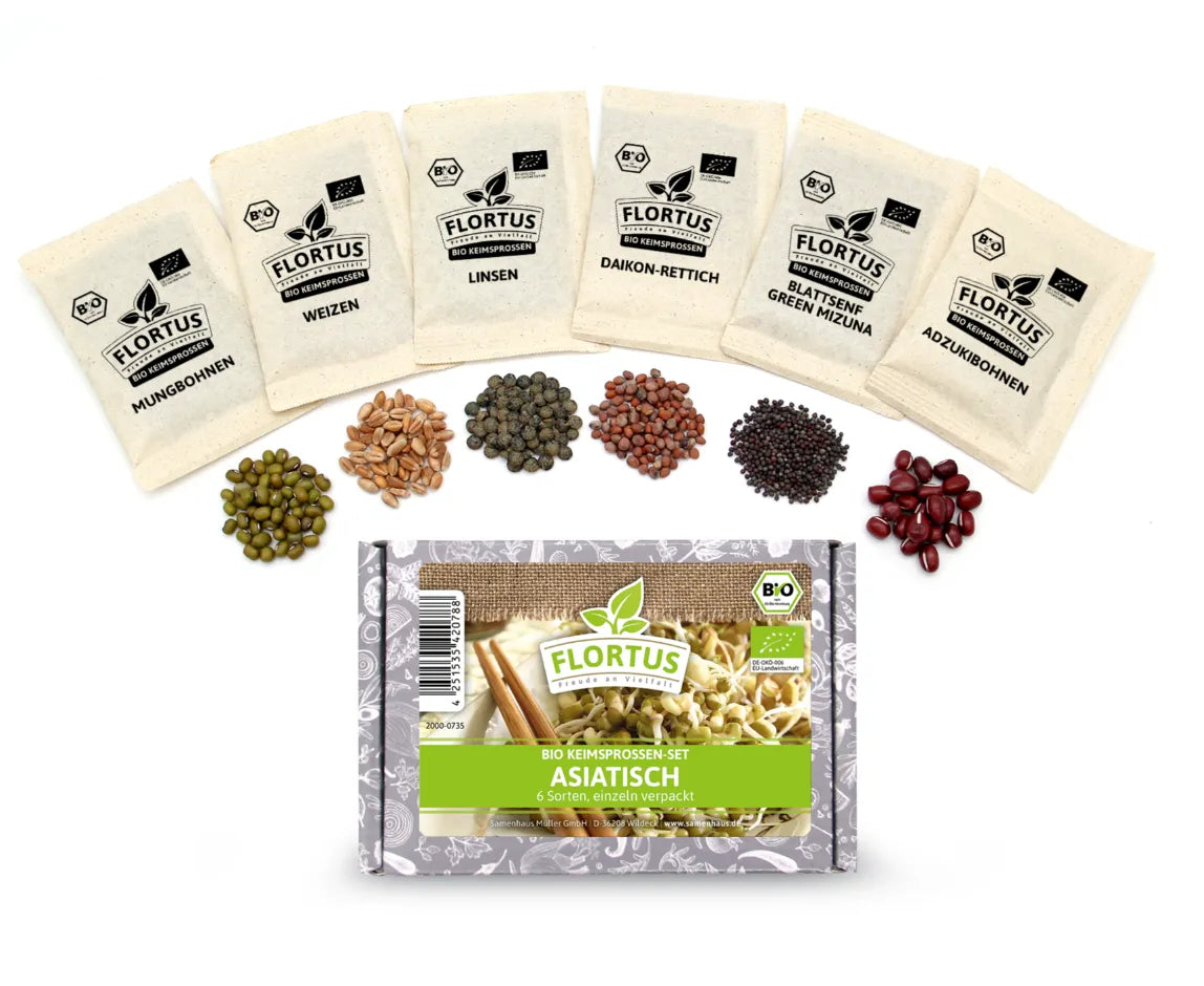 Keimsprossenset Asiatisch – eine bunte Mischung für asiatische Gerichte 6 Sorten