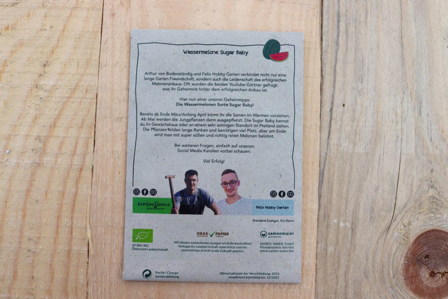 Bio Melone Sugar Baby von Bodenständig X Felix Hobby Garten