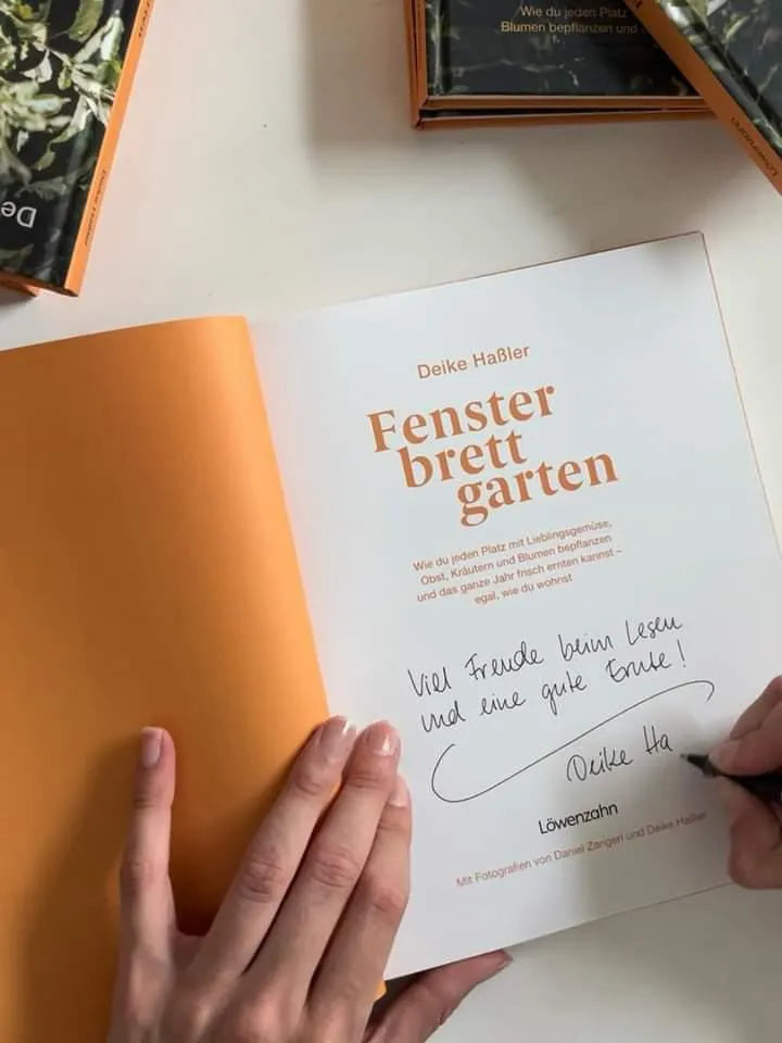 Buch Fensterbrettgarten handsigniert von Deike Haßler