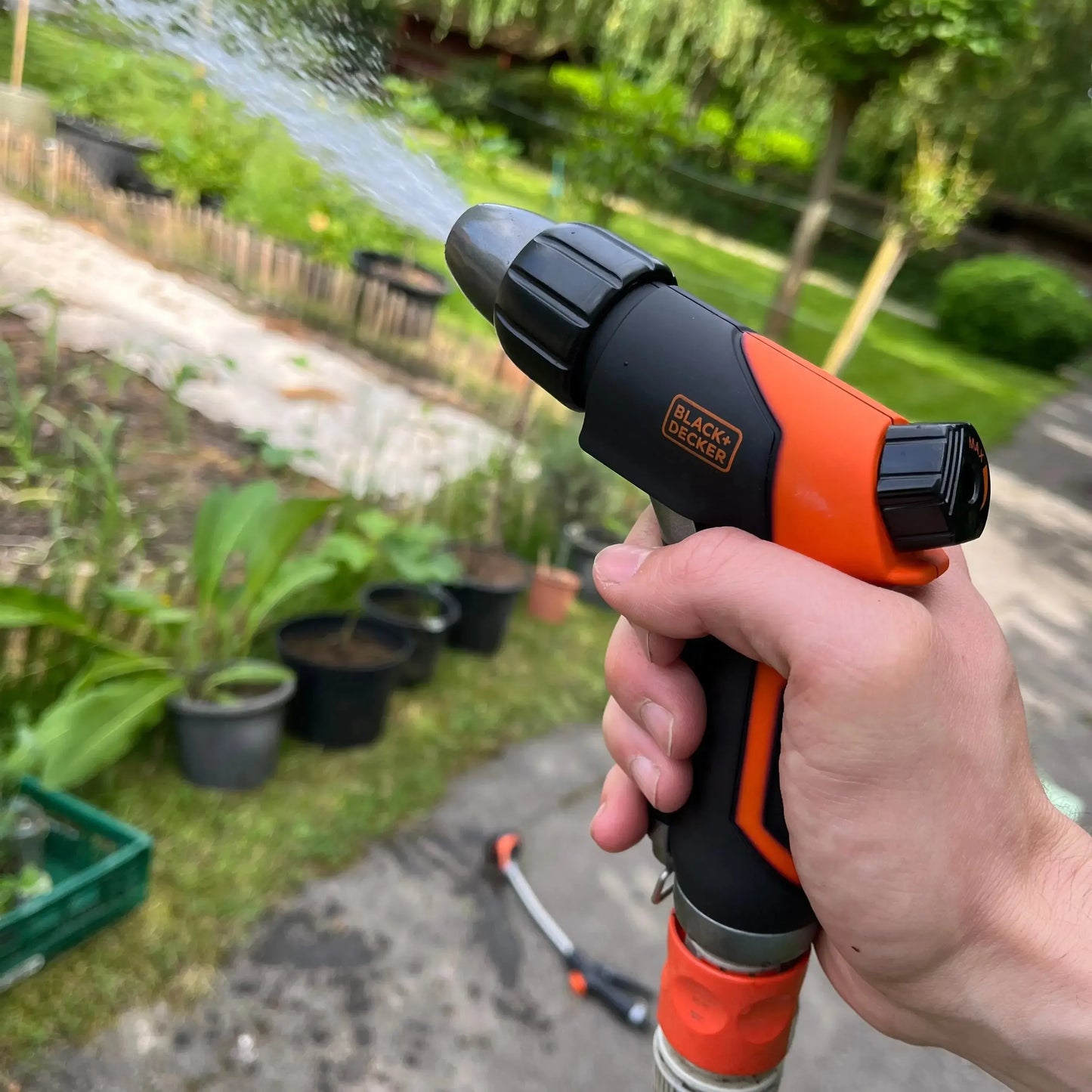 Sprühdüse für den Gartenschlauch