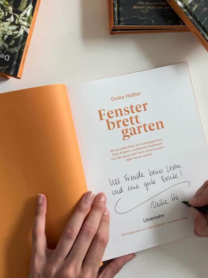 Buch Fensterbrettgarten handsigniert von Deike Haßler